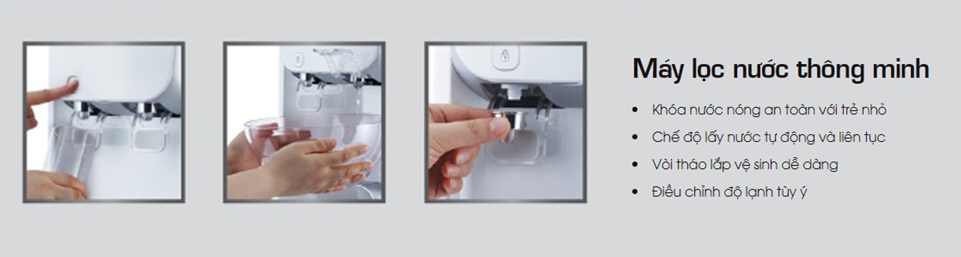 Korihome WPK-916 cho phép người dùng lấy nước tự động và liên tục