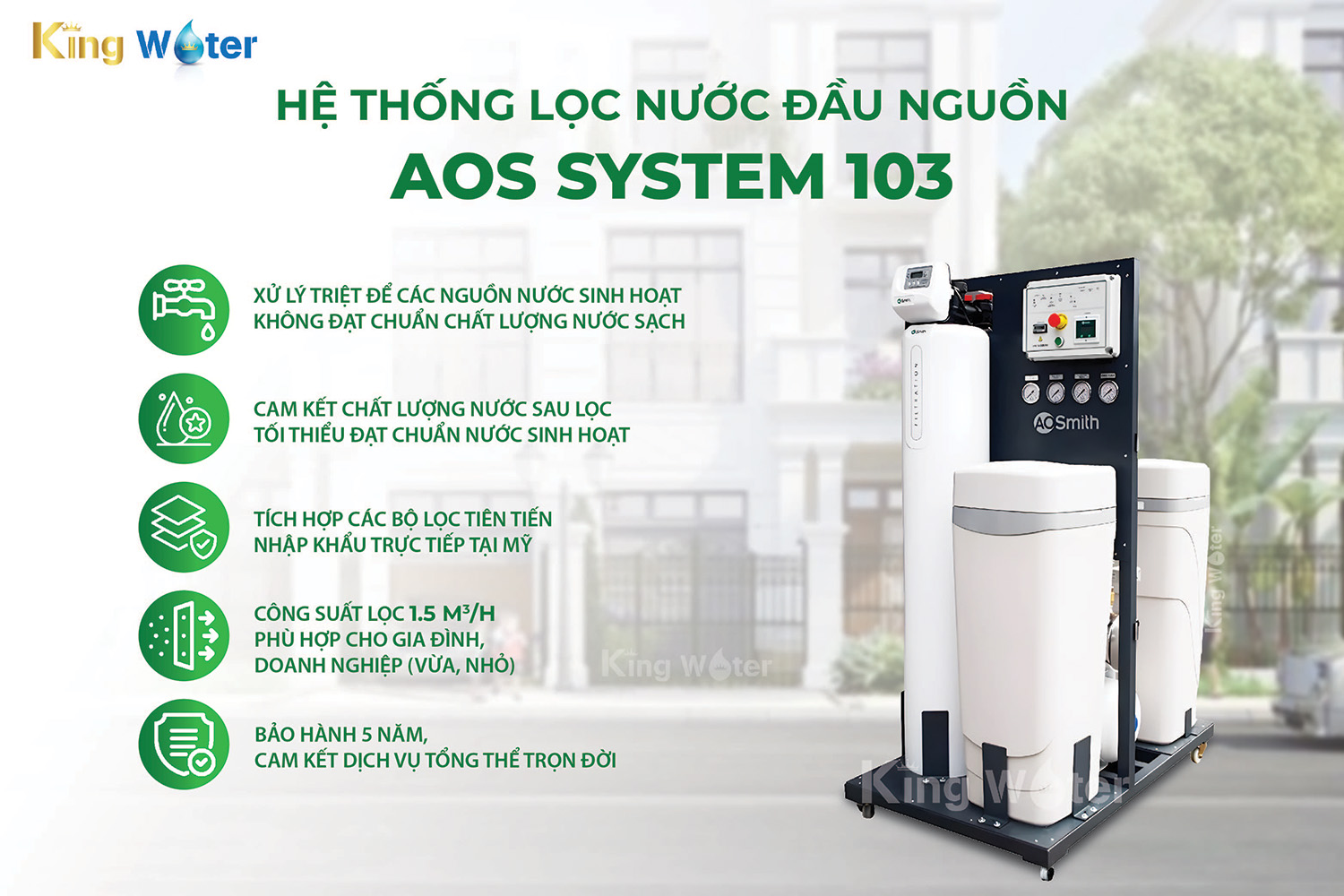 AOS System 103 là một sản phẩm cao đến từ tập đoàn A.O.Smith của Mỹ