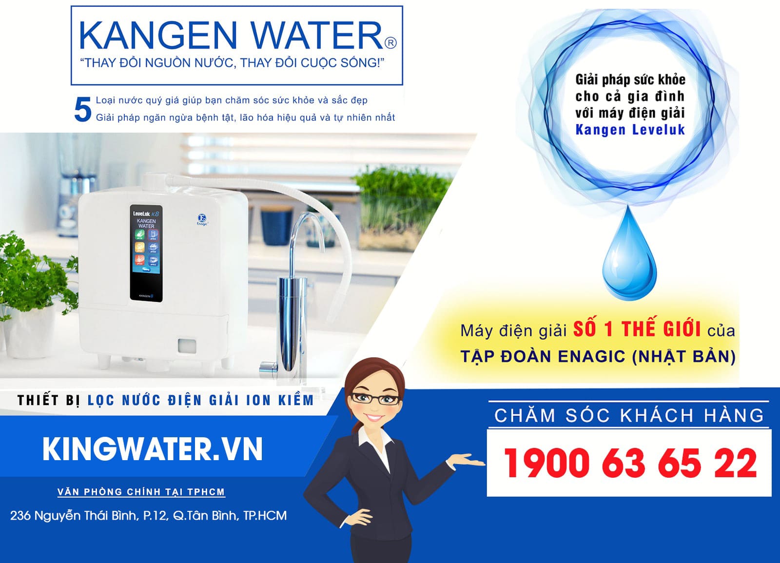 Khách hàng có thể mua máy lọc nước Kangen K8 ở KingWater