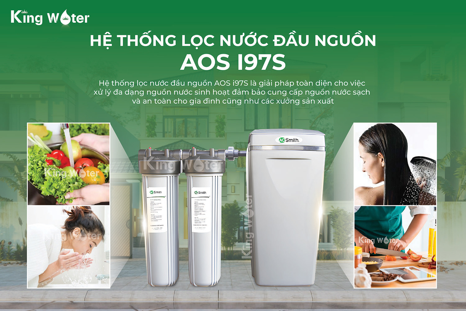 Hệ thống lọc đầu nguồn Aosmith I97s góp phần bảo vệ thiết bị gia đình