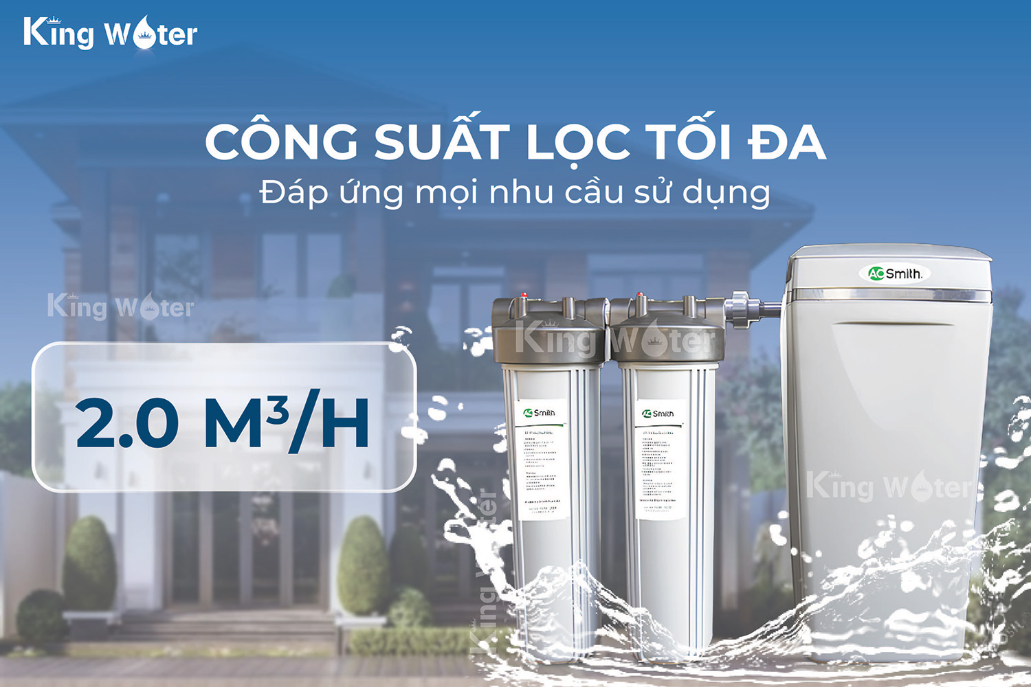 Lọc nước Ao Smith i97s của Mỹ với công suất mạnh mẽ 