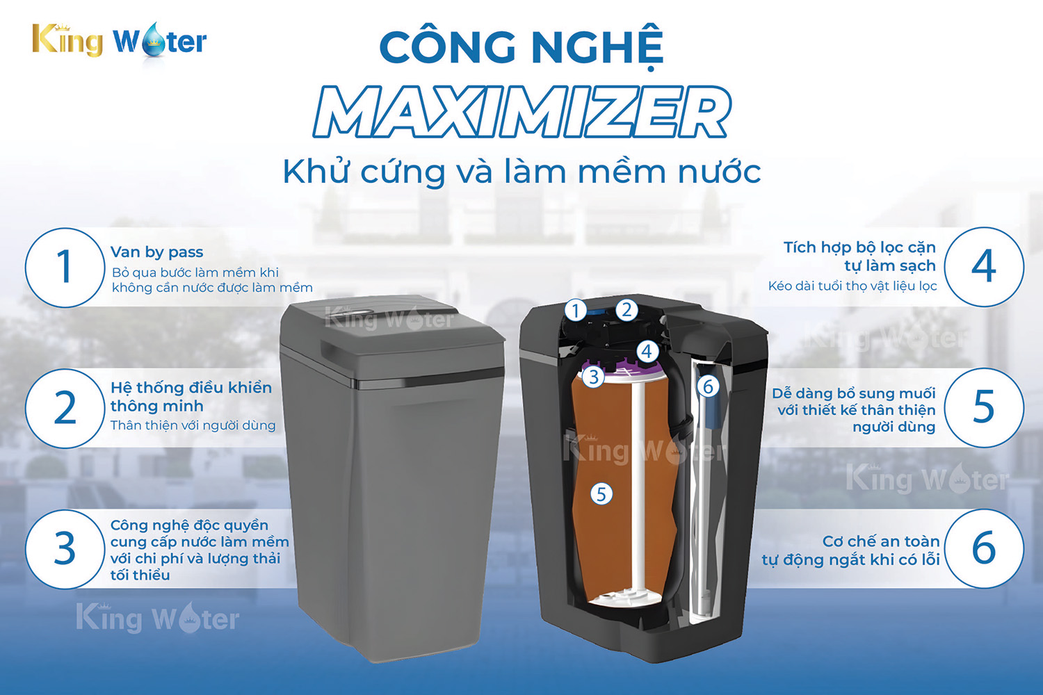 Máy lọc nước sinh hoạt AoSmith System i97 được trang bị thêm đèn UV diệt khuẩn