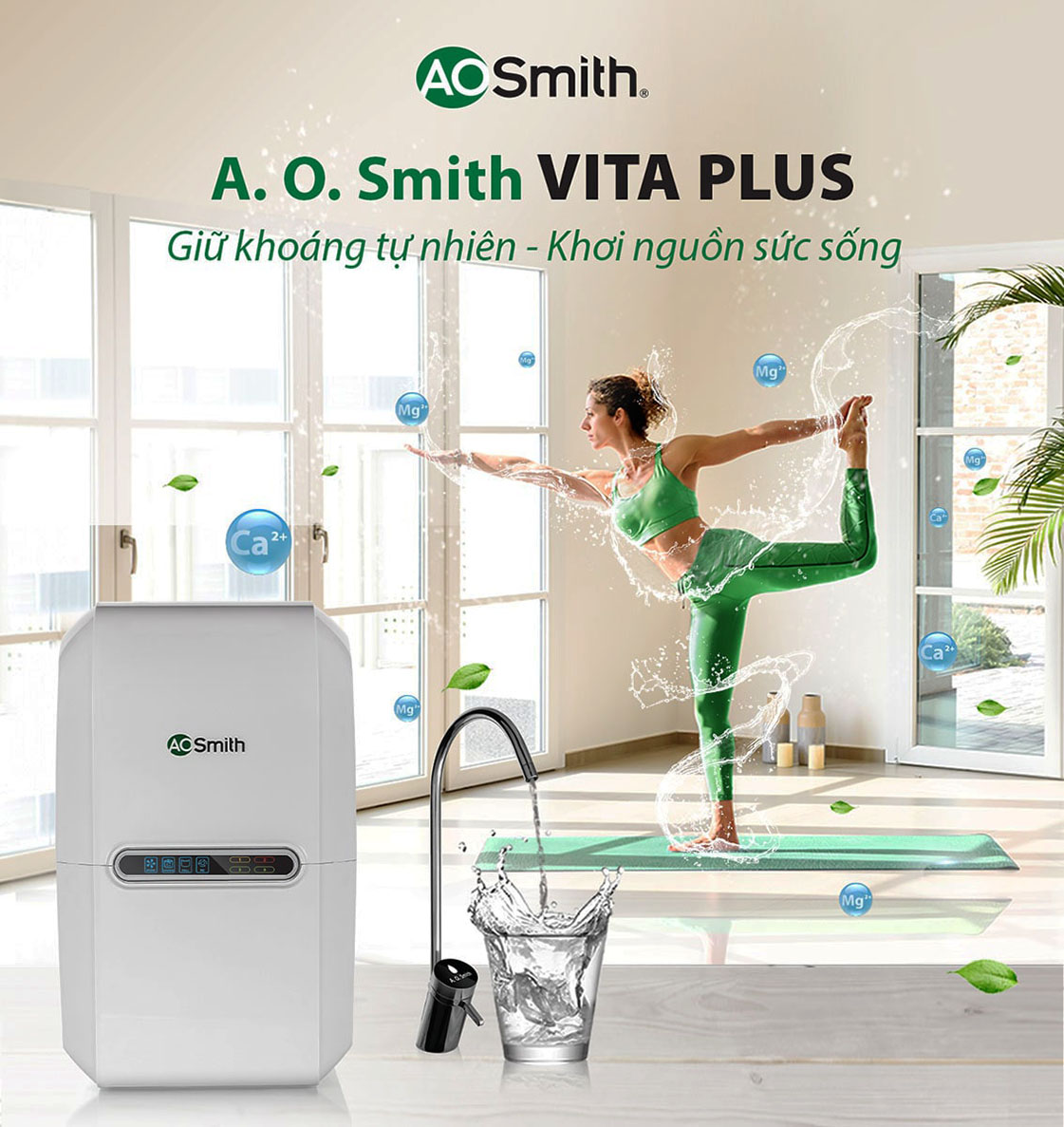 Lọc nước Ao Smith Vita Plus được sản xuất bởi tập đoàn AoSmith của Mỹ