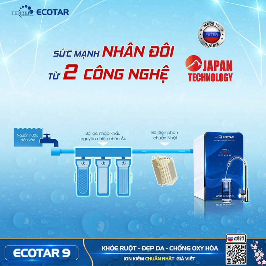 Geyser Ecotar 9 còn có khả năng tự động sục rửa điện cực bên trong máy
