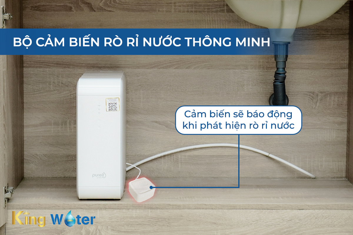 Máy lọc nước âm tủ bếp Delica UR5640 sở hữu bộ cảm biến rò rỉ nước thông minh