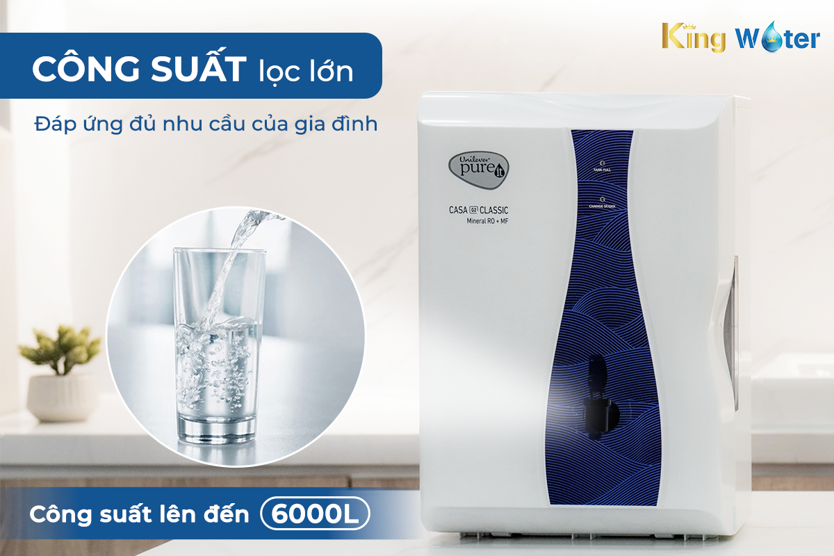 Sản phẩm Pureit Casa G2 có công suất vượt trội lên đến 6000 lít