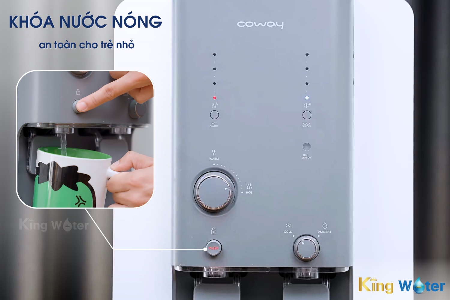 Khóa nước nóng an toàn tránh các tai nạn bỏng