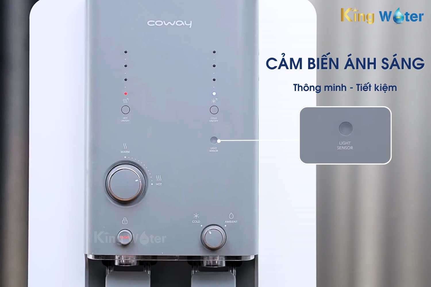 Coway VILLAEM 2 (CHP-18AR) sở hữu khả năng tự điều chỉnh hoạt động dựa trên cảm biến ánh sáng.