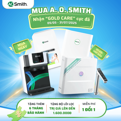 Sở Hữu A.O.Smith – Nhận Ngay Gói GOLD CARE Độc Quyền